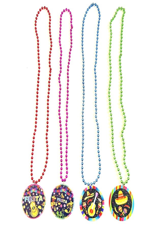 GZYSSL 24 Pcs Cinco de Mayo Bead Necklaces Mexican Fiesta Party Favors Decorations Cinco de Mayo Fiesta Themed Medal Beads Necklace Party Supplies - Image 2